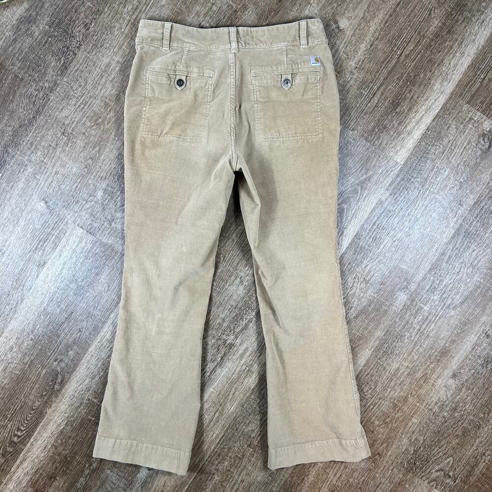 Y2K Carhartt Tan Corduroy Pants Original Fit Flare - Picture 3 of 7